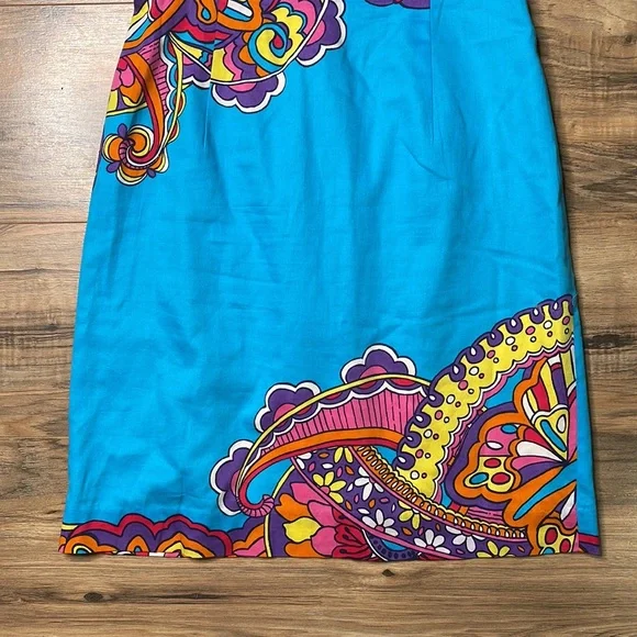 Lilly Pulitzer Kiki Engineered Optical Confusion V Neck Sleeveless Dress - Picture 3 of 9